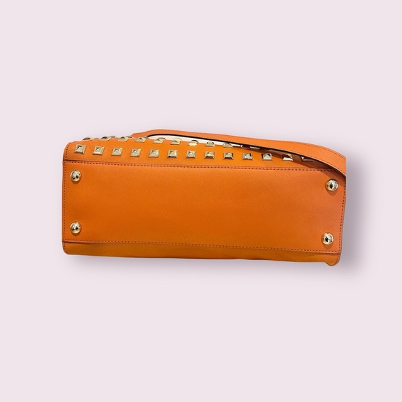 Michael Kors Orange Tangerine Large Studded Hamilton - Picture 11 of 13